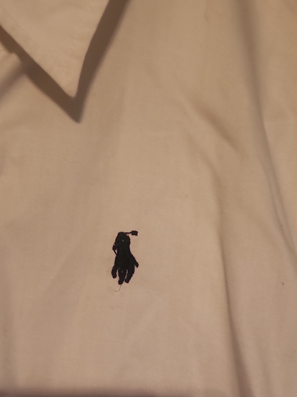 Polo by Ralph Lauren White Button-Down Shirt with Navy Pony Logo